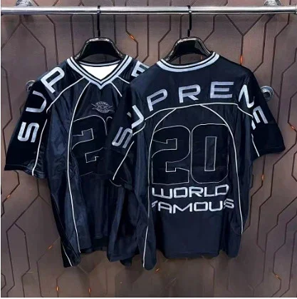 Supreme T-Shirts V-neck number 20 graphic jersey T-shirt product detail image 2