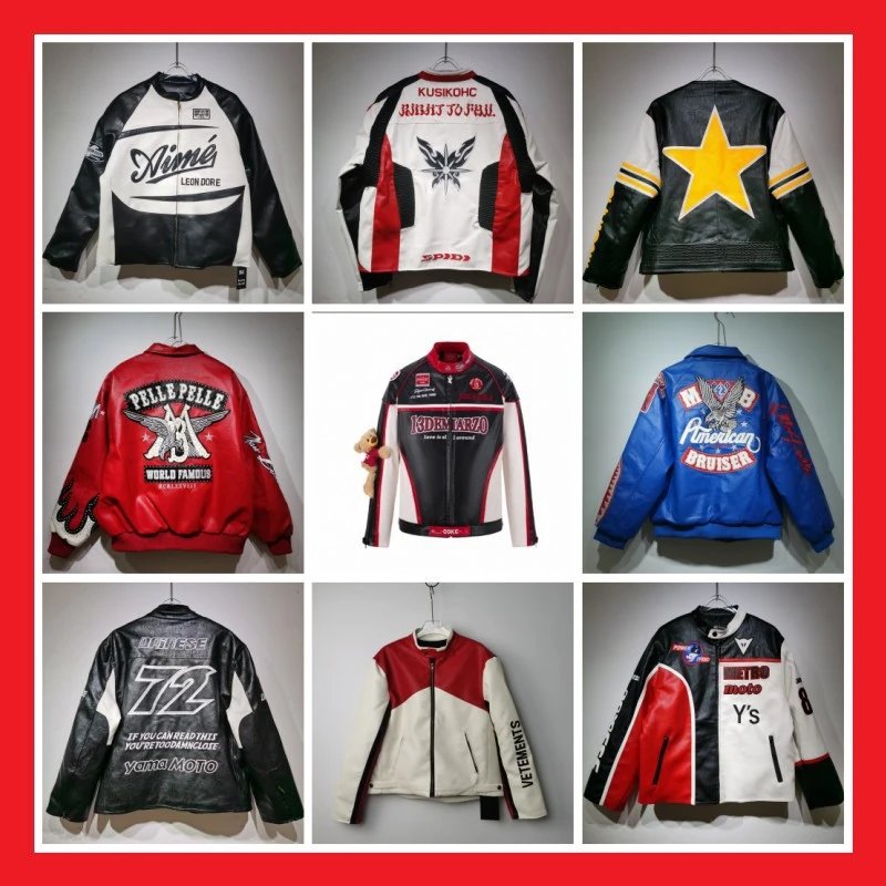 Leather-Sleeved Padded Jacket