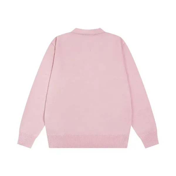 Acne Studios Smiley Face Cardigan Light Green Knit Cardigan - 6