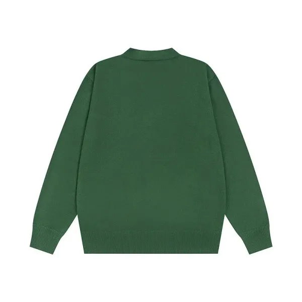 Acne Studios Smiley Face Cardigan Light Green Knit Cardigan - 16