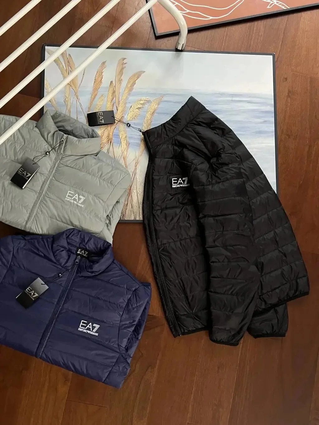 Armani Exchange EA7 Emporio Armani Lightweight Quilted Down Jacket Black Down Jacket - 4