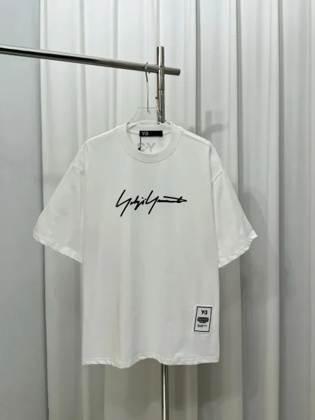 Adidas Y-3 Signature Script White T-Shirt - 1