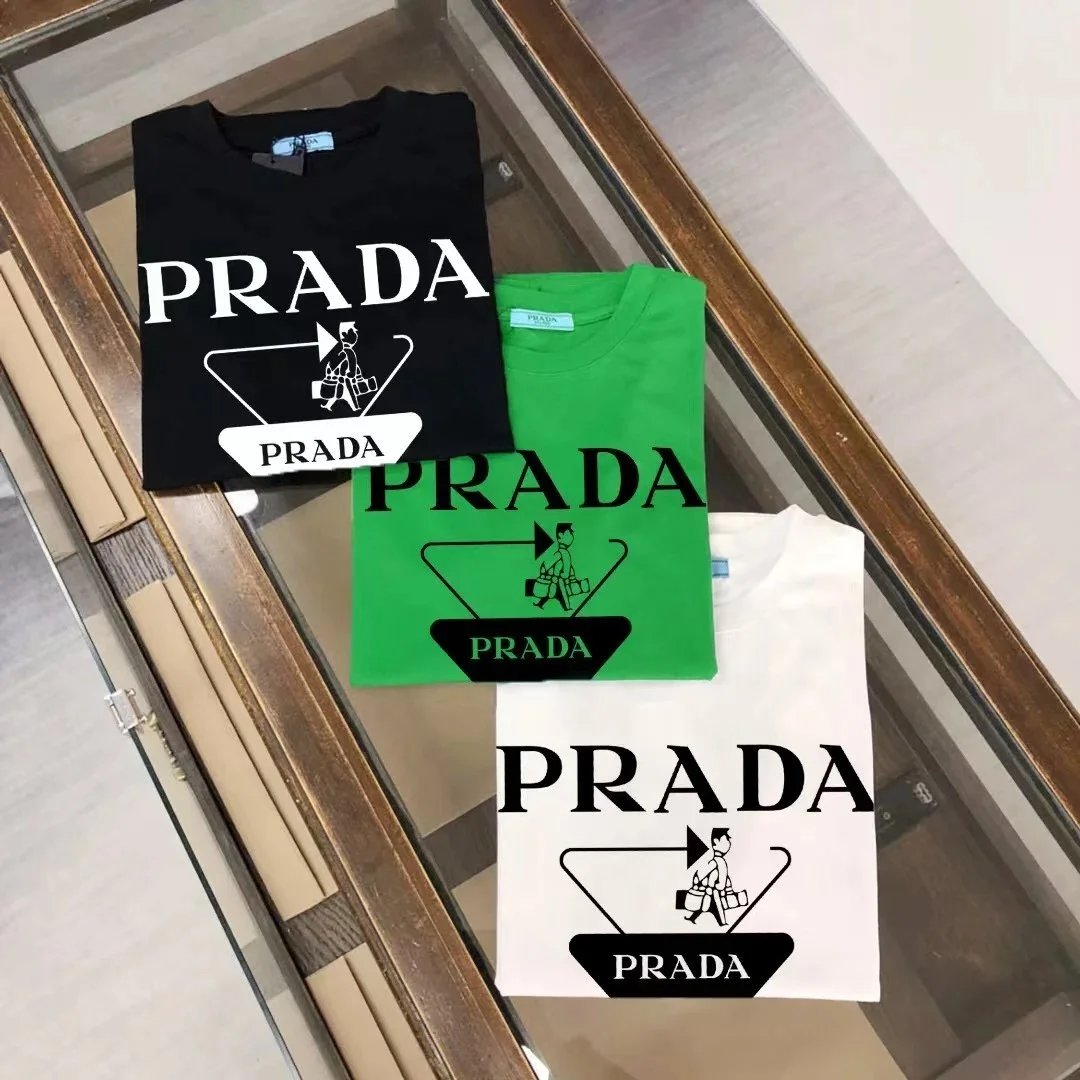 Prada T-Shirts Logo Graphic Crewneck image 2