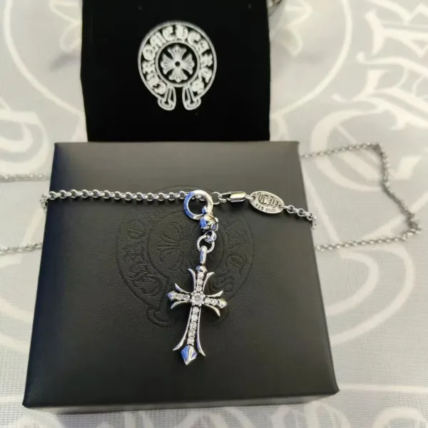 Chrome Hearts Cross Pendant Necklace Silver Jewelry - 1