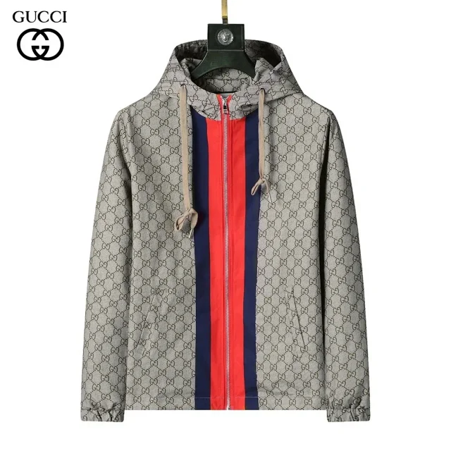 Gucci Jackets Monogram Zip-Up Hooded Jacket product detail image 14