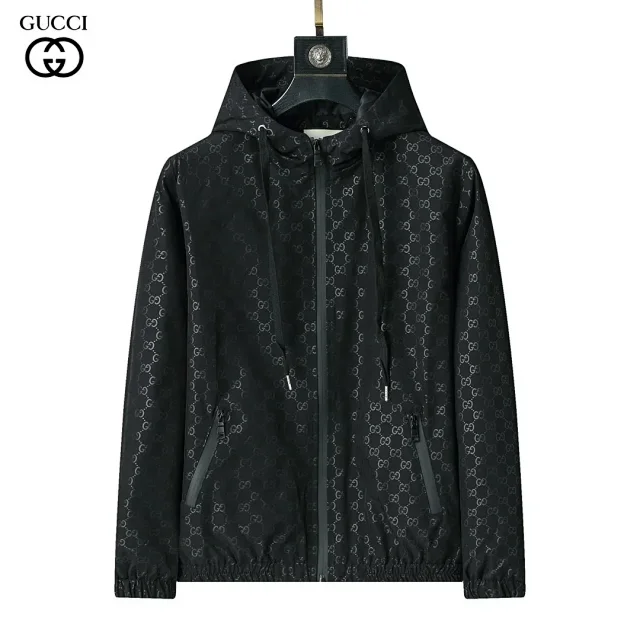 Gucci Jackets Monogram Zip-Up Hooded Jacket product detail image 20