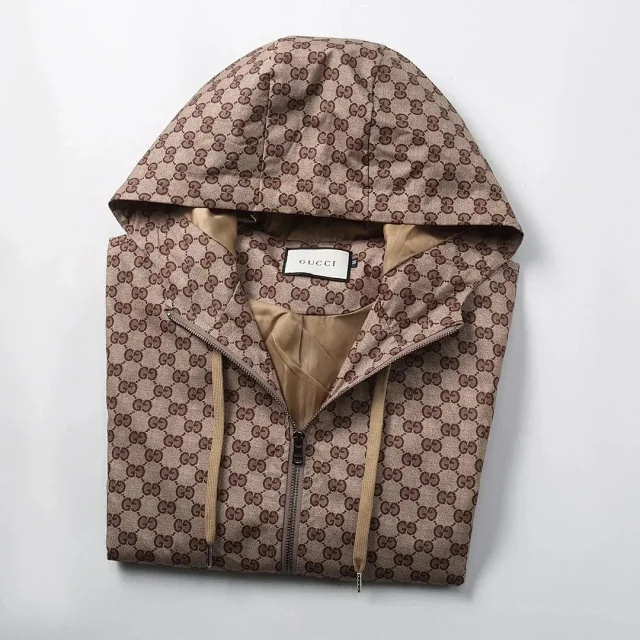 Gucci Jackets Monogram Zip-Up Hooded Jacket product detail image 10