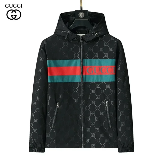 Gucci Jackets Monogram Zip-Up Hooded Jacket product detail image 22