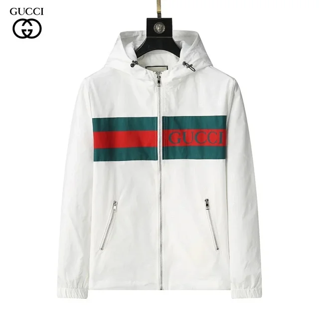 Gucci Jackets Monogram Zip-Up Hooded Jacket product detail image 21