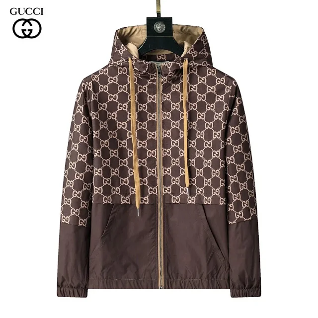 Gucci Jackets Monogram Zip-Up Hooded Jacket product detail image 28