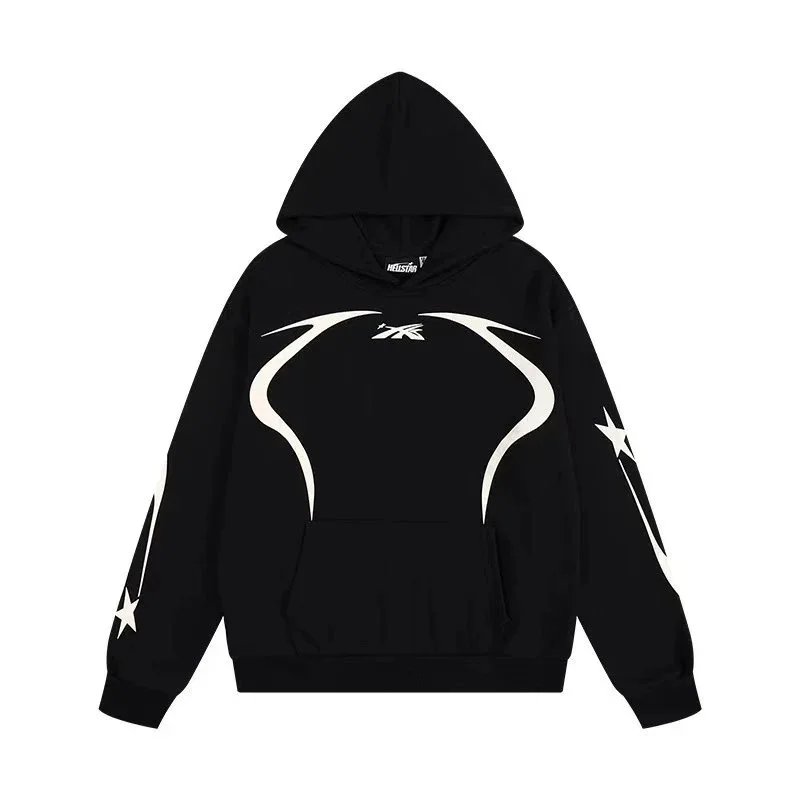 Hellstar Tracksuits Flame Graphic Hoodie and Flared Sweatpants Set image 9