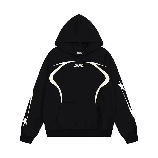 Hellstar Tracksuits Flame Graphic Hoodie and Flared Sweatpants Set product detail image 9
