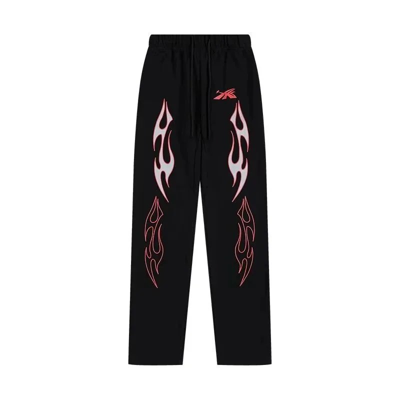 Hellstar Tracksuits Flame Graphic Hoodie and Flared Sweatpants Set image 12