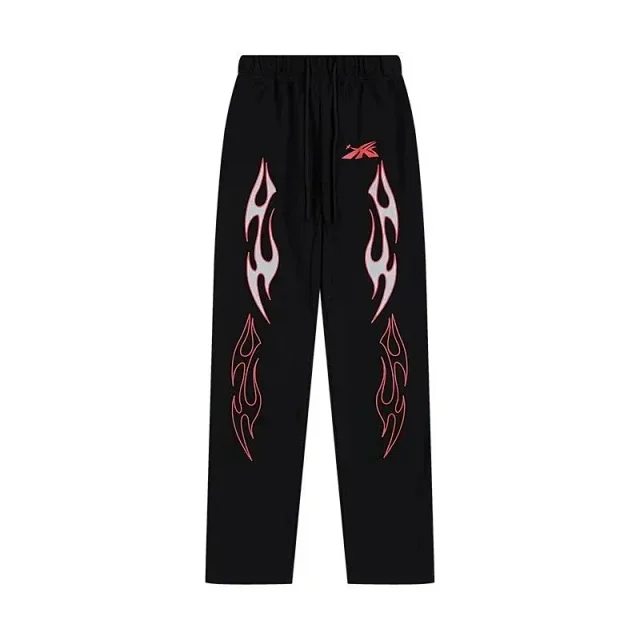 Hellstar Tracksuits Flame Graphic Hoodie and Flared Sweatpants Set product detail image 12