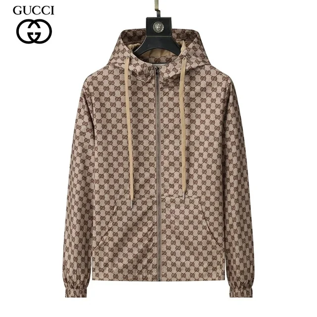 Gucci Jackets Monogram Zip-Up Hooded Jacket product detail image 29