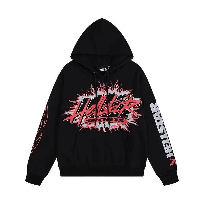 Hellstar Tracksuits Flame Graphic Hoodie and Flared Sweatpants Set image 11