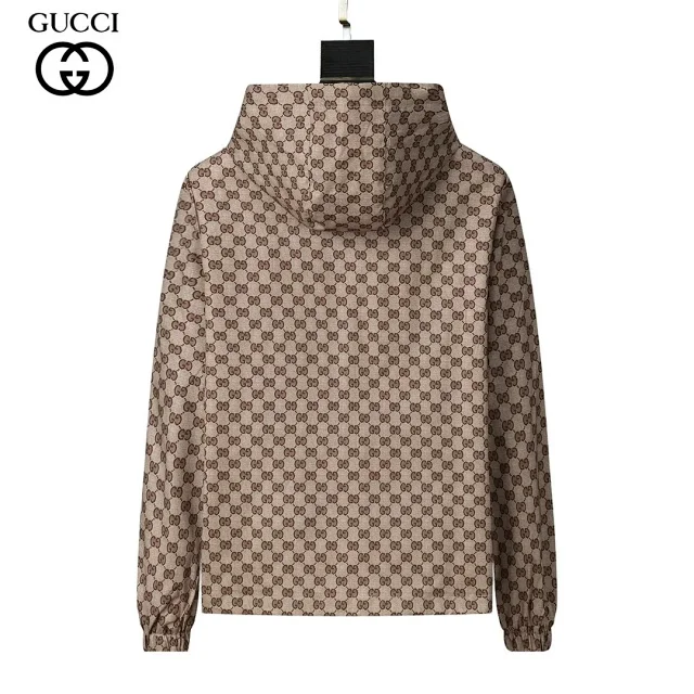 Gucci Jackets Monogram Zip-Up Hooded Jacket product detail image 3
