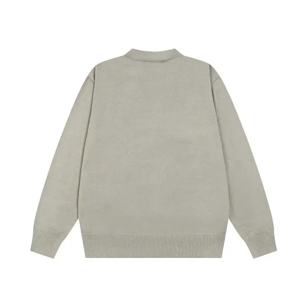 Acne Studios Smiley Face Cardigan Light Green Knit Cardigan - 8