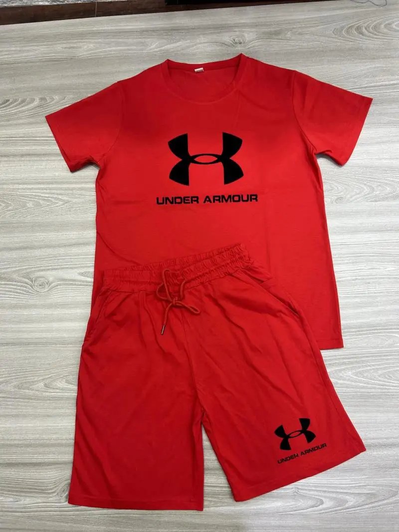 Design Bass Pro Shops Logo Print Red T-Shirt and Shorts Set Sets - 28
