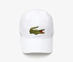 Lacoste Classic Crocodile Embroidered White Baseball Cap - 45