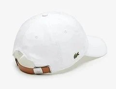 Lacoste Classic Crocodile Embroidered White Baseball Cap - 65