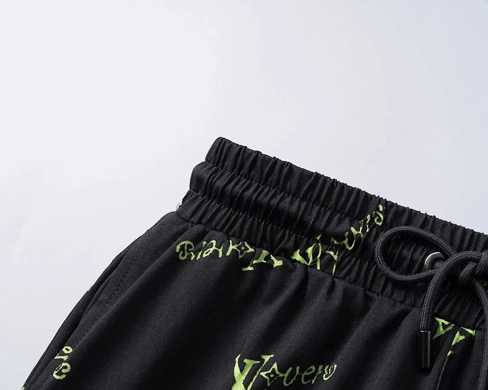 Gucci All-Over Logo Print Black T-Shirt and Shorts Set - 13