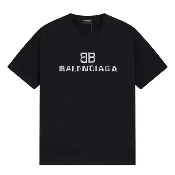 Balenciaga Pixel BB T-Shirt Black - 1