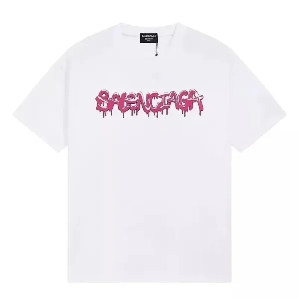 Balenciaga Graffiti Logo White T-Shirt - 1