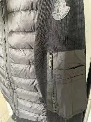 Moncler Down Jackets Quilted jacket with knit sleeves product detail image 4