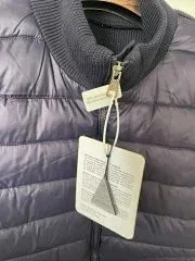 Moncler Down Jackets Quilted jacket with knit sleeves product detail image 11
