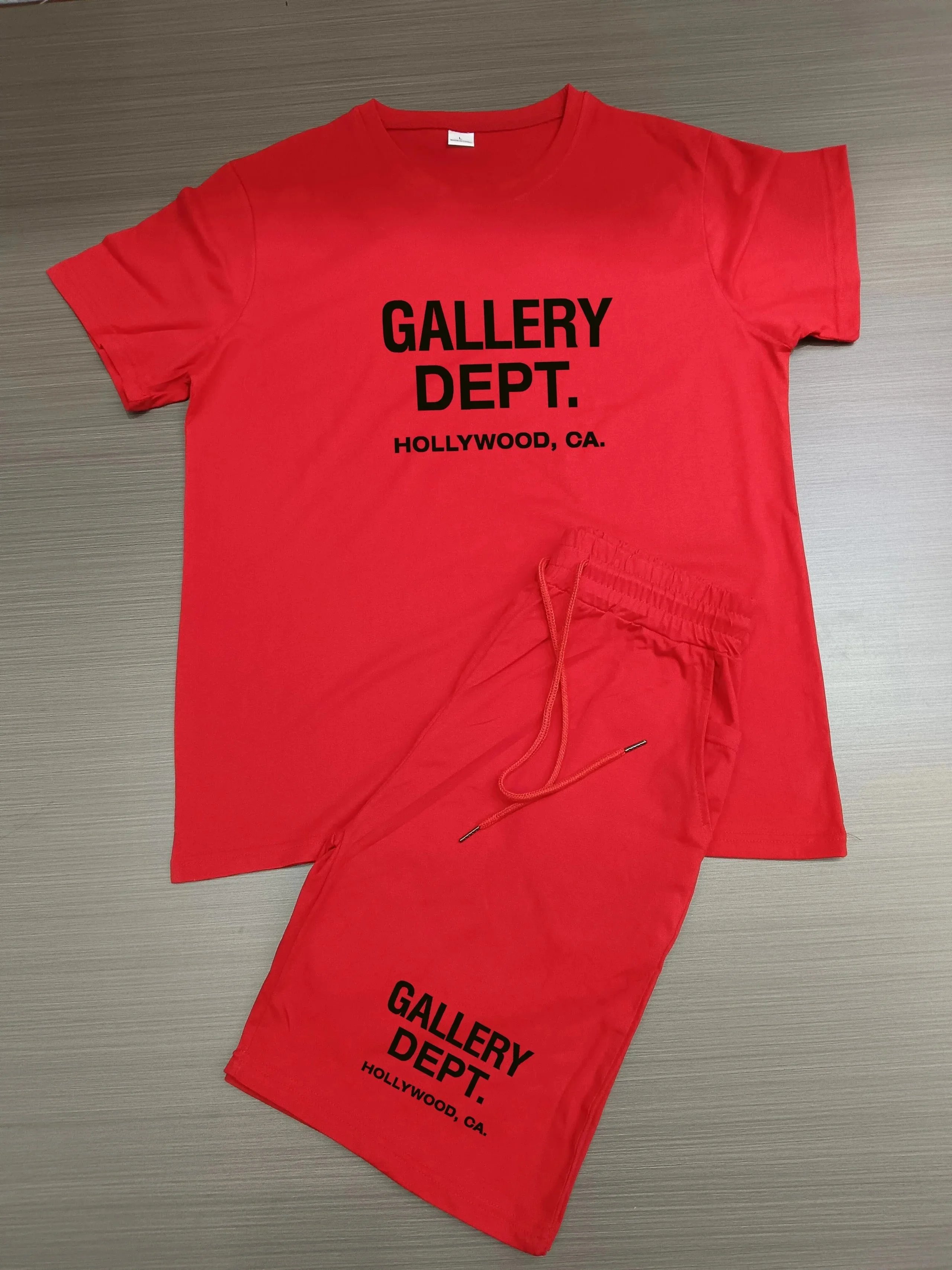 Design Bass Pro Shops Logo Print Red T-Shirt and Shorts Set Sets - 18