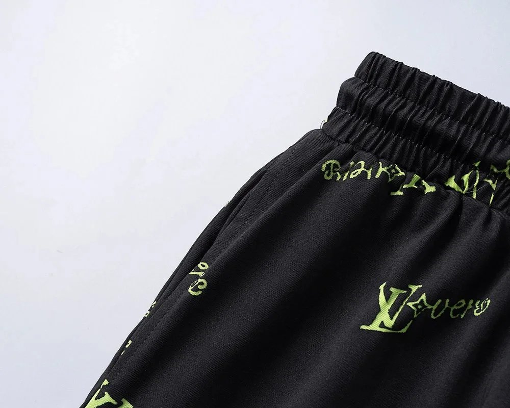 Gucci All-Over Logo Print Black T-Shirt and Shorts Set - 11