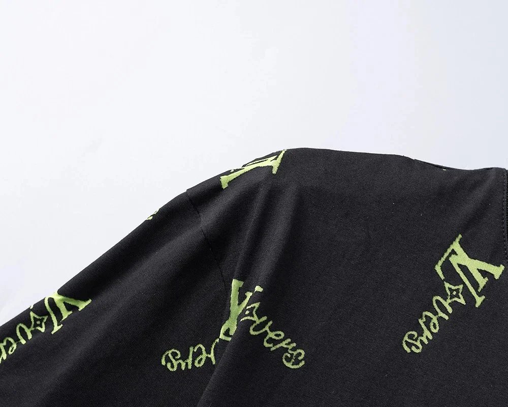 Gucci All-Over Logo Print Black T-Shirt and Shorts Set - 7