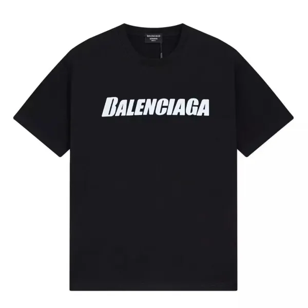 Balenciaga Logo Print Black T-Shirt - 1