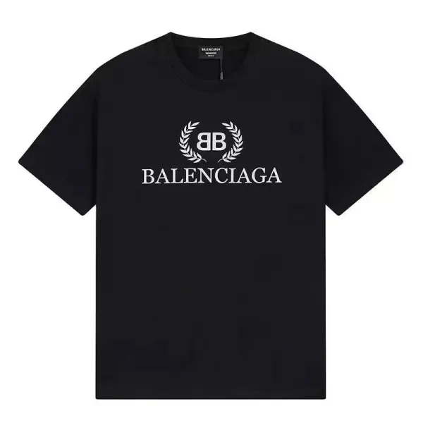 Balenciaga BB Logo Print Black T-Shirt - 1
