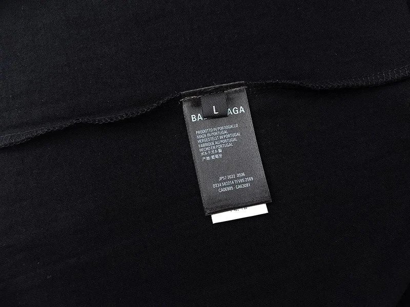 Balenciaga BB Logo Print Black T-Shirt - 11