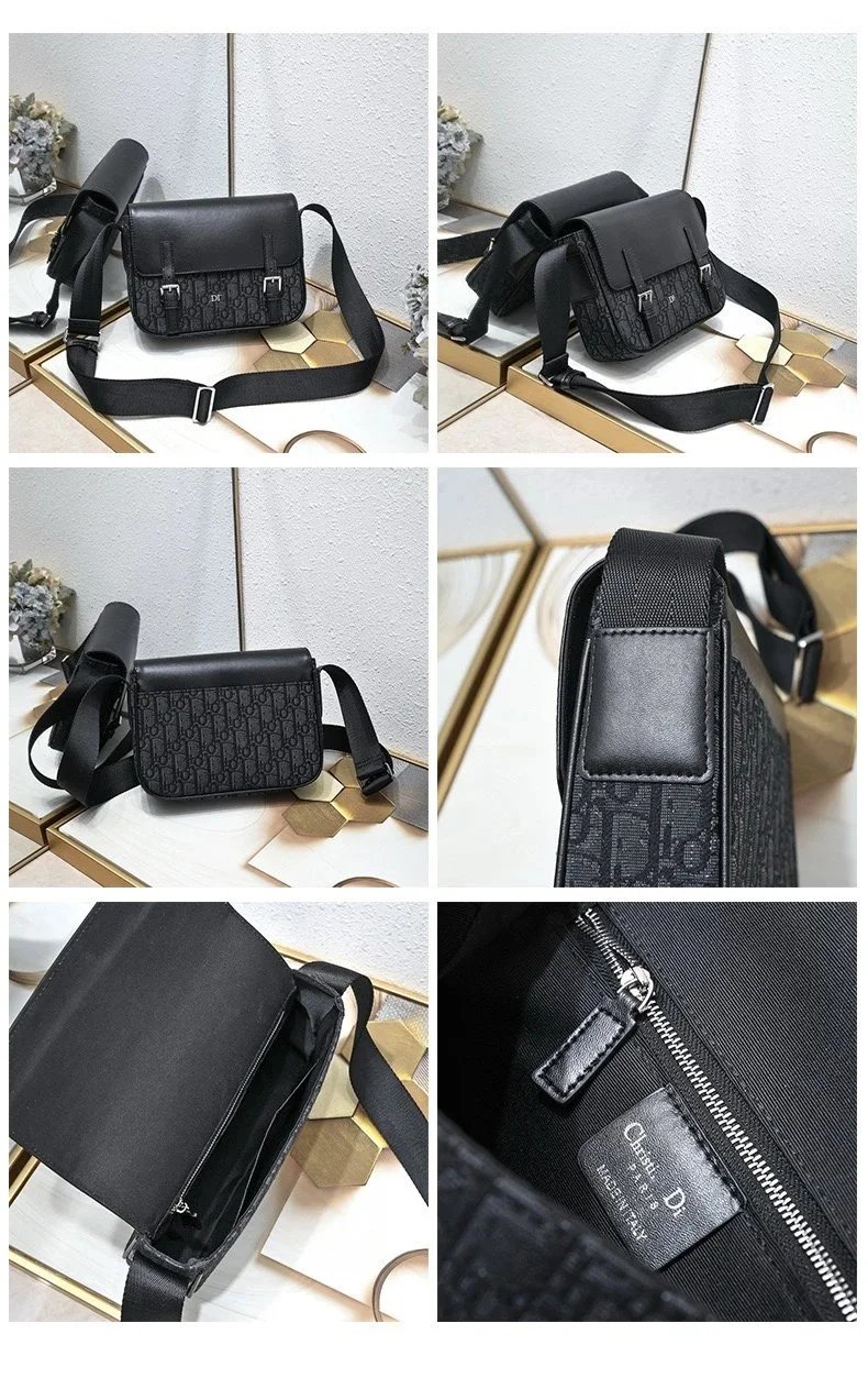 Dior Oblique Saddle Bag Olive Green Crossbody Bag - 9
