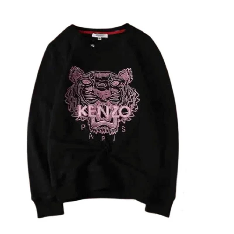 Kenzo Tiger Embroidered Black Hoodie - 15