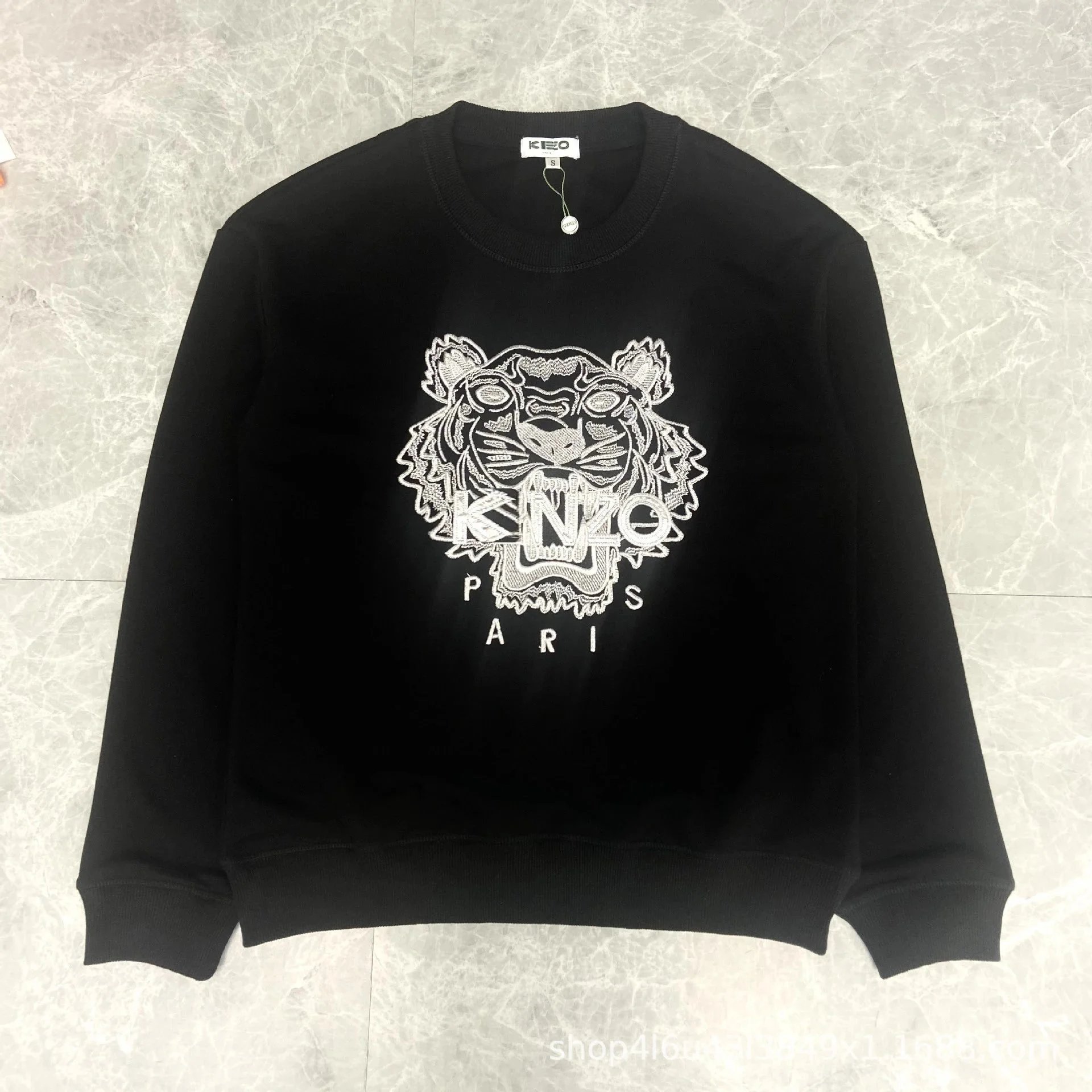 Kenzo Tiger Embroidered Black Hoodie - 7