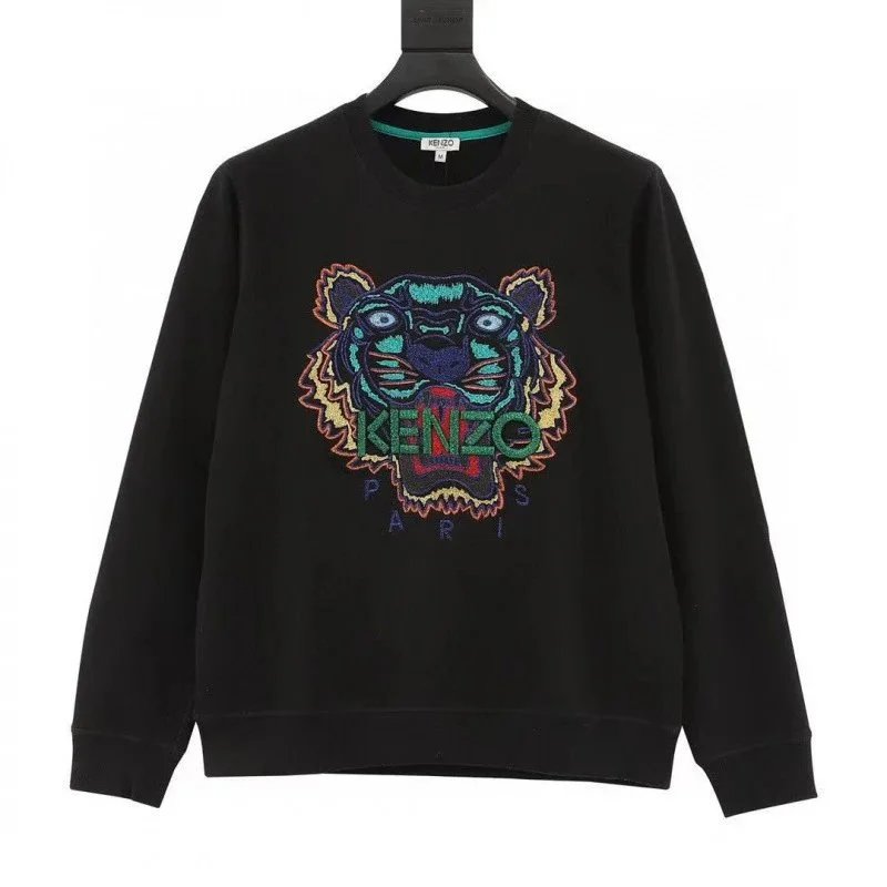 Kenzo Tiger Embroidered Black Hoodie - 13