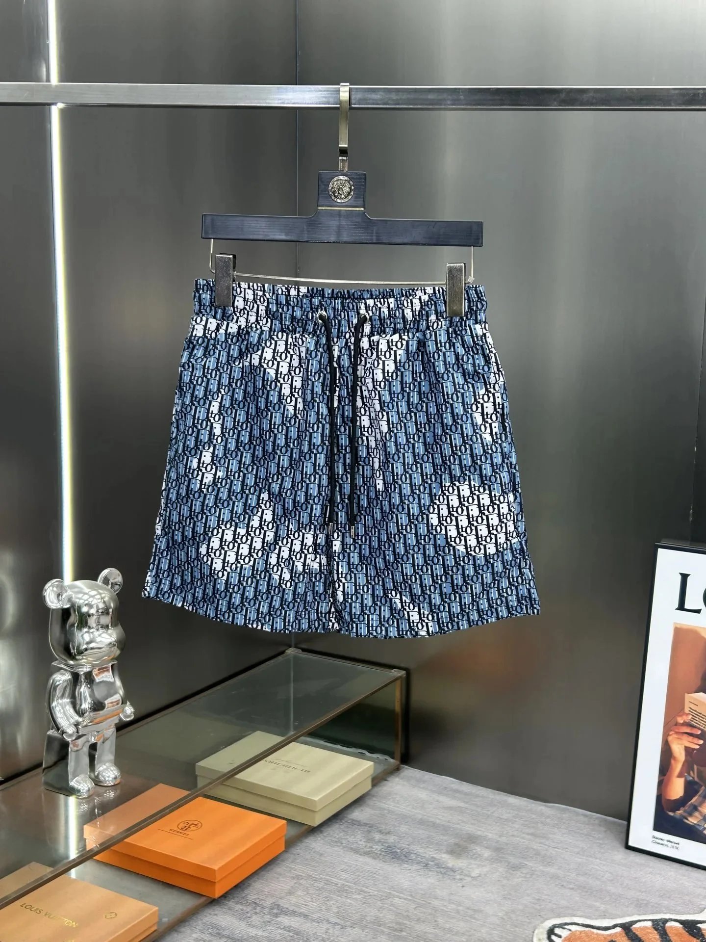 Dior Shorts Elastic-Waist Drawstring Printed — MMJ-028