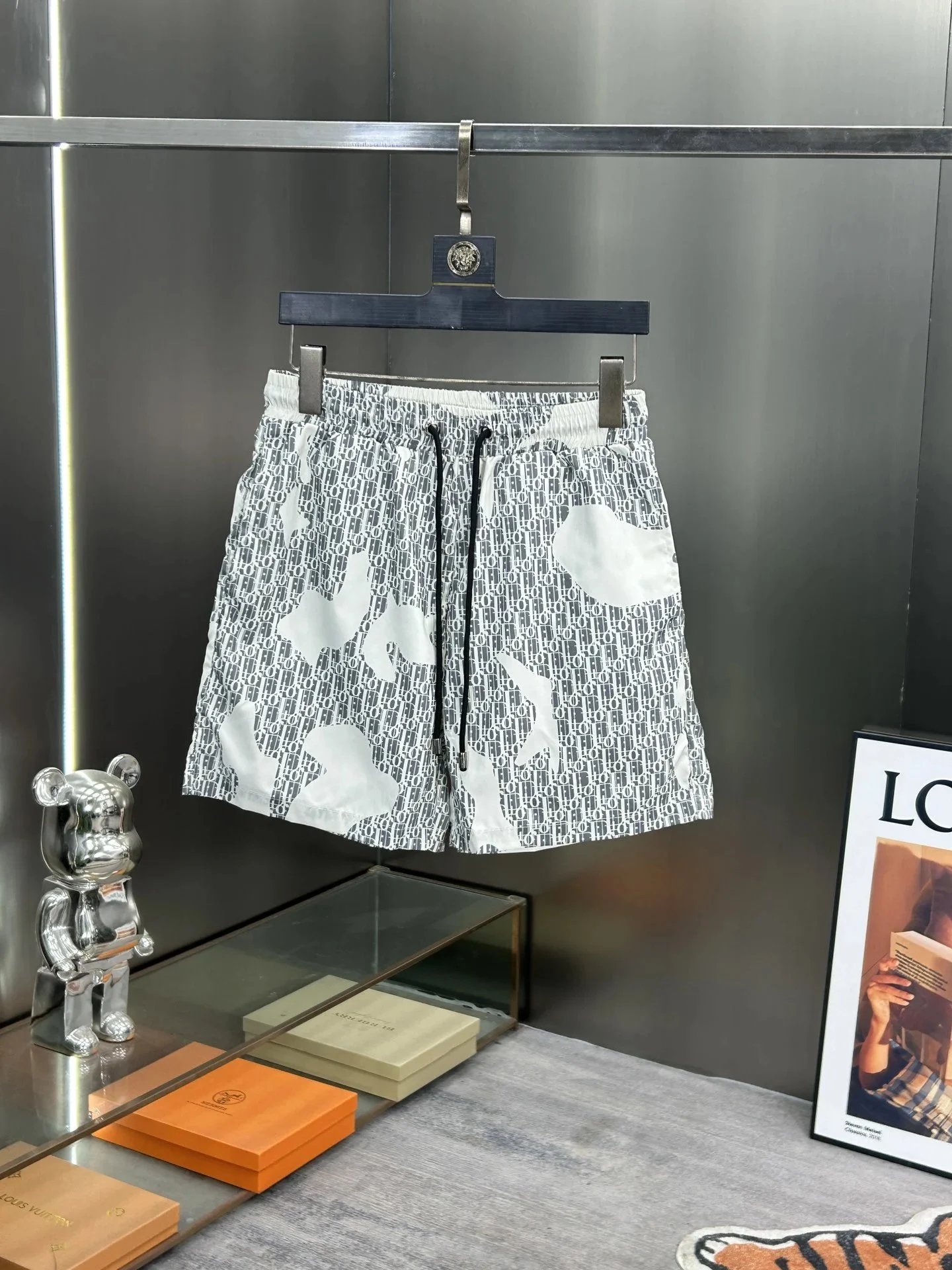 Dior Shorts Elastic-Waist Drawstring Printed — MMJ-027