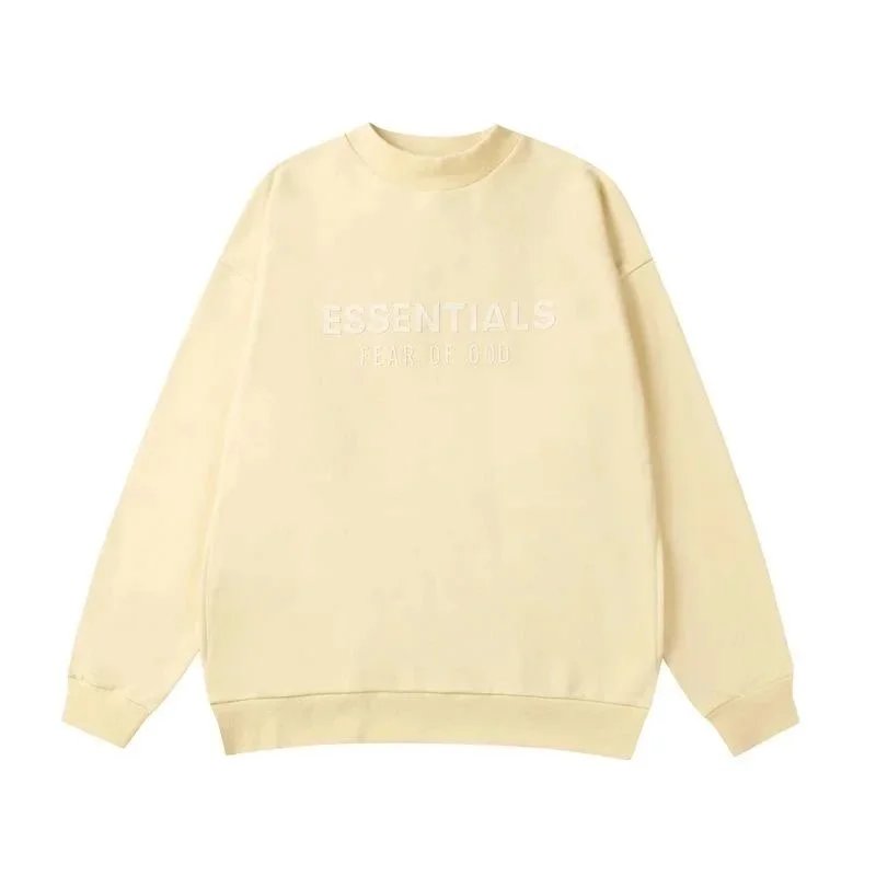 Fear of God Essentials Crewneck Sweatshirt Pale Yellow Hoodie
