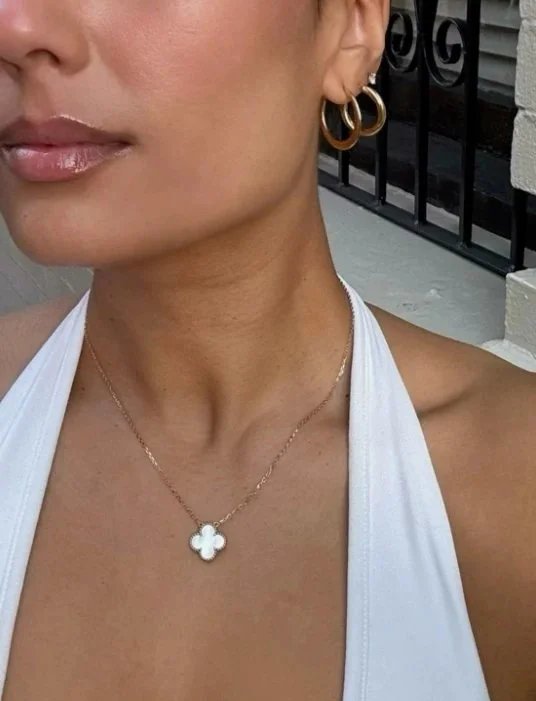 Van Cleef & Arpels Alhambra Pink Mother-of-Pearl Necklace Jewelry - 3