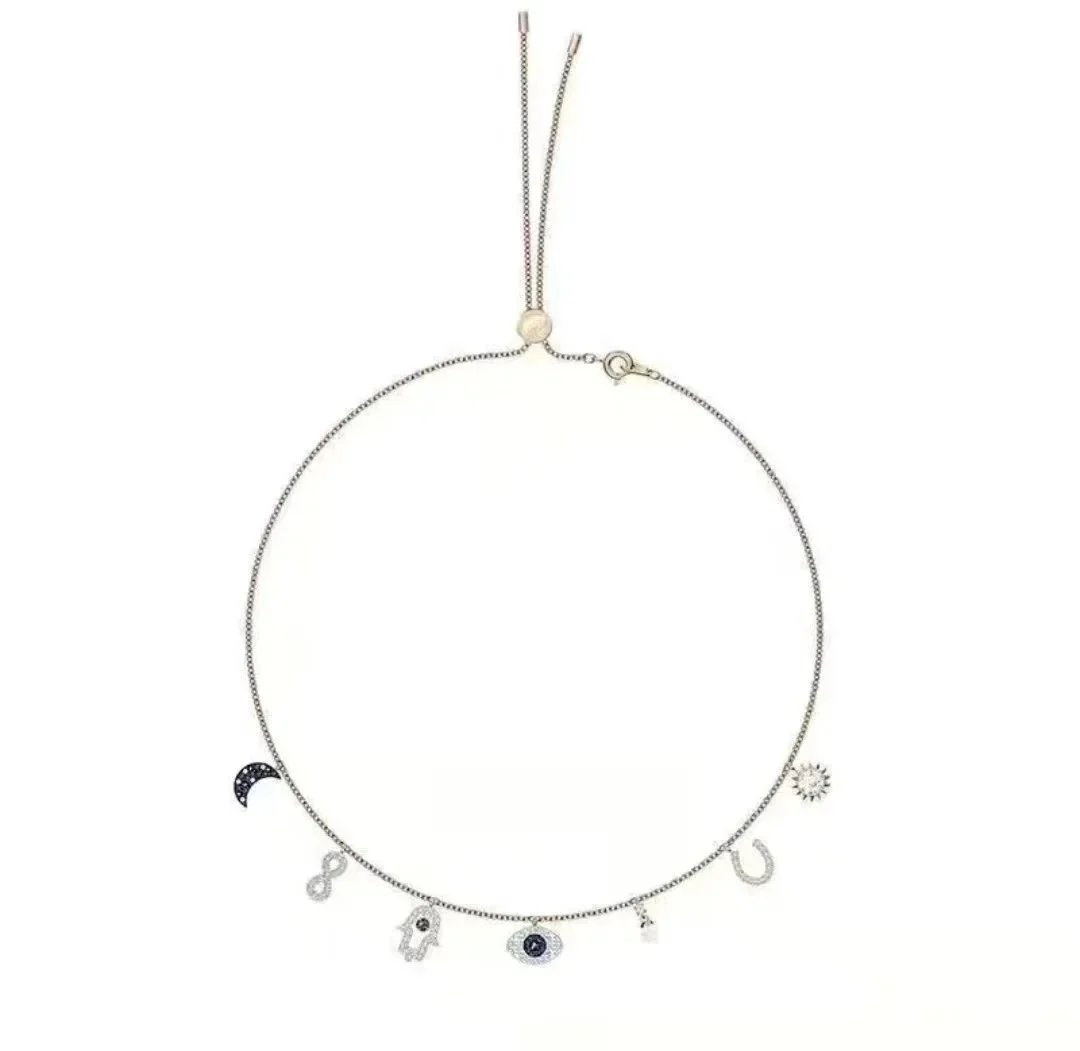 Other Necklace Metal Crystal Multicolor