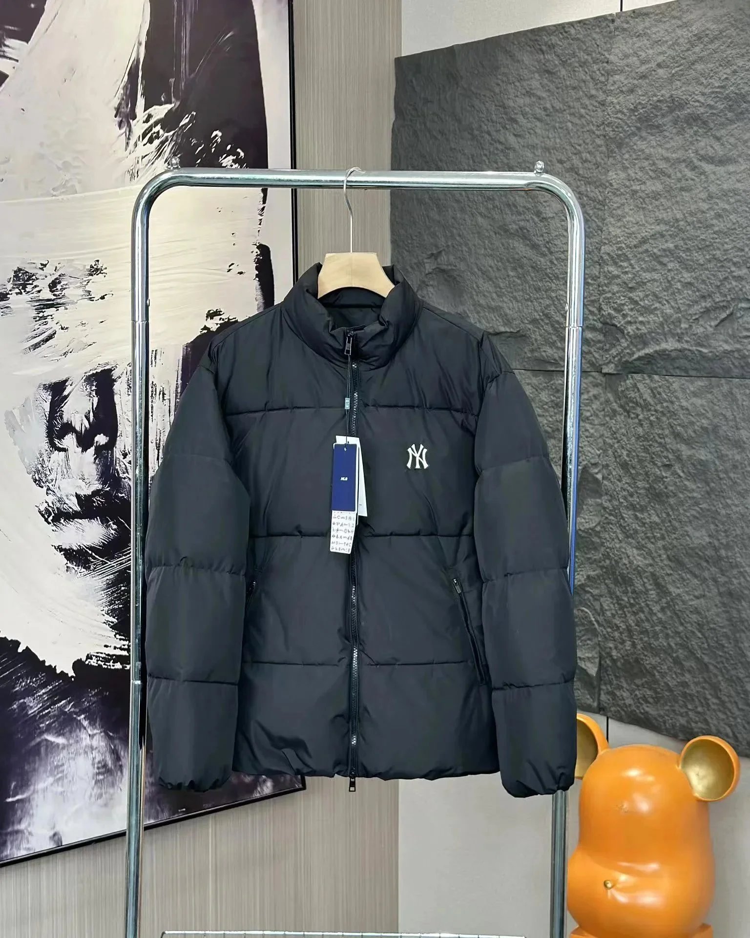 MLB New York Yankees Black Puffer Jacket Down Jacket - 5