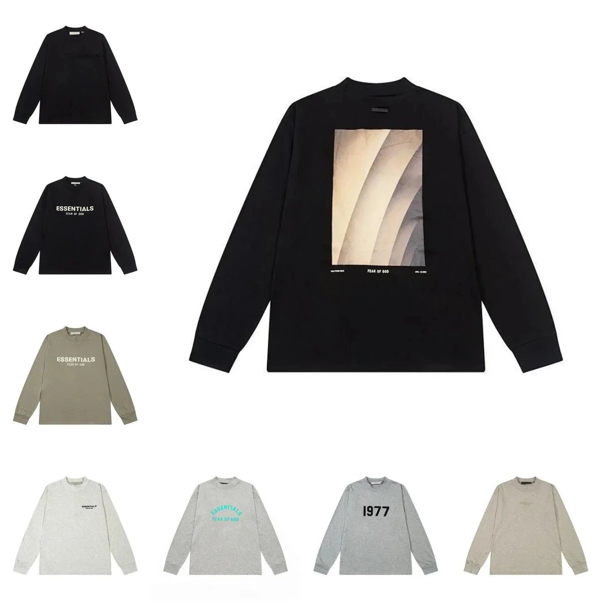 Fear of God Essentials T-Shirts Logo Long-Sleeve T-Shirt image 1