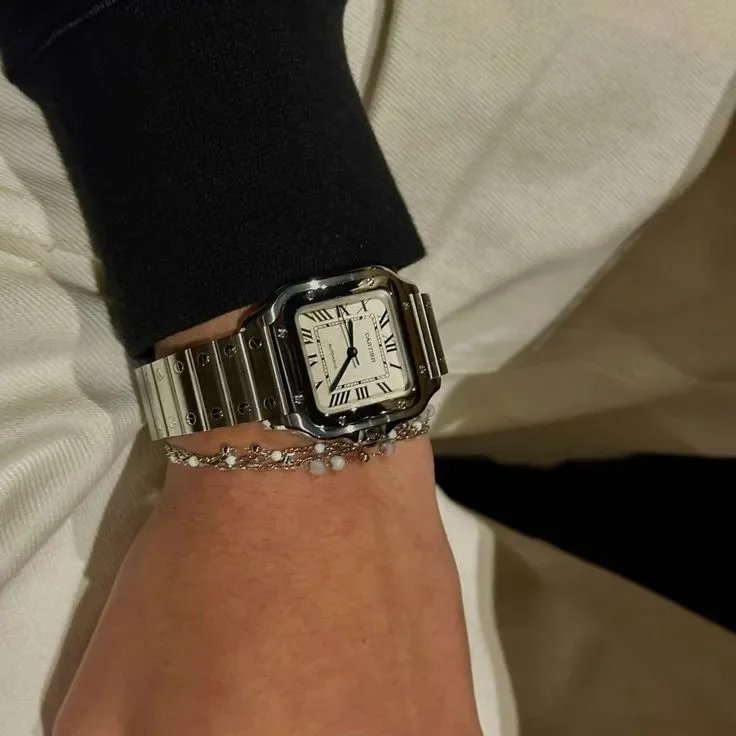 Cartier Watches Crystal-Embellished Stainless Steel Watch image 2