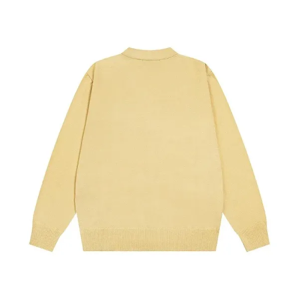 Acne Studios Smiley Face Cardigan Light Green Knit Cardigan - 10