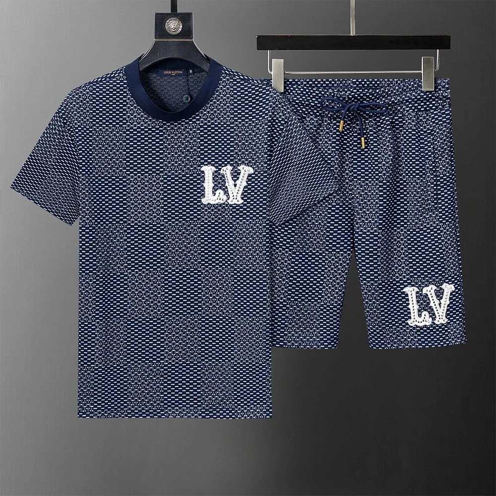 Louis Vuitton Matching Sets Monogram Short-Sleeve T-Shirt and Shorts Set — YMX-035